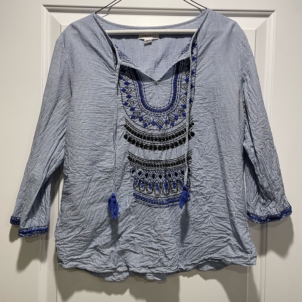 Velvet Embroidered Tunic size m